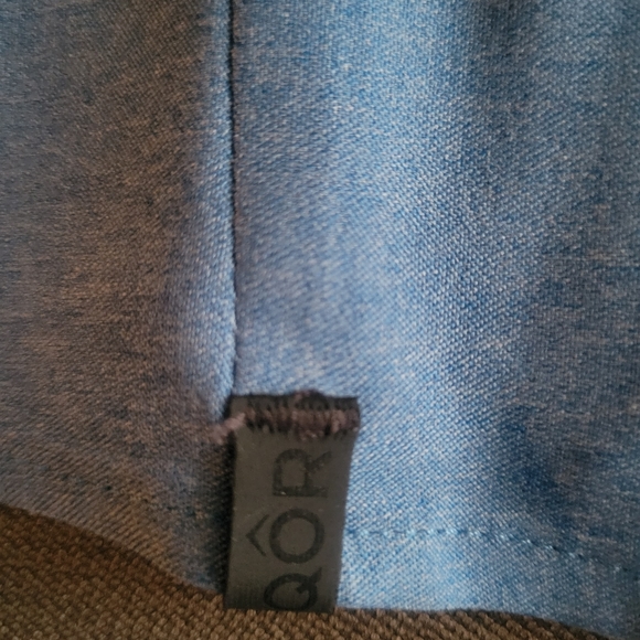 QOR Men’s XXL Polo 1/4 Zip Up Zipper Pocket Light Blue Soft Shirt - Picture 3 of 4
